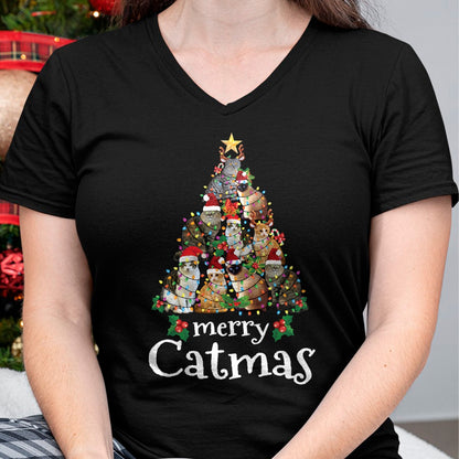 Merry Catmas Funny Cat Mom Cat Dad Christmas Cat T-Shirt - Christmas Unisex T-Shirt/Hoodie/Sweatshirt - NGHL00