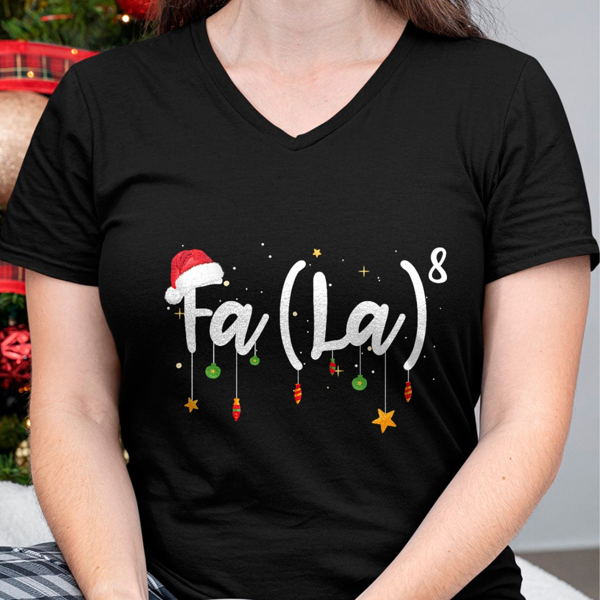 FA (LA)8 Funny Christmas Santa Fa La Math T-Shirt - Christmas Unisex T-Shirt/Hoodie/Sweatshirt - NGHL00