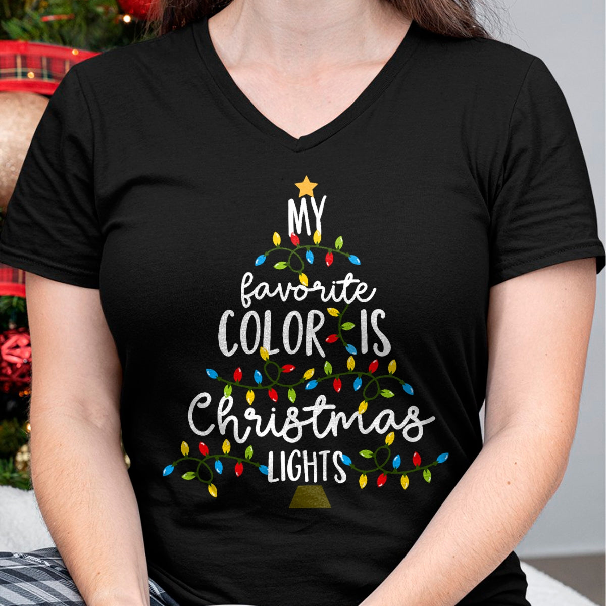My Favorite Color Is Christmas Lights Kids Boy Women T-Shirt - Christmas Unisex T-Shirt/Hoodie/Sweatshirt - NGHL00