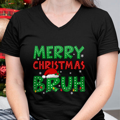 Bruh Meme Funny Saying Bro Greeting Teens Boys Men Christmas T-Shirt - Christmas Unisex T-Shirt/Hoodie/Sweatshirt - NGHL00