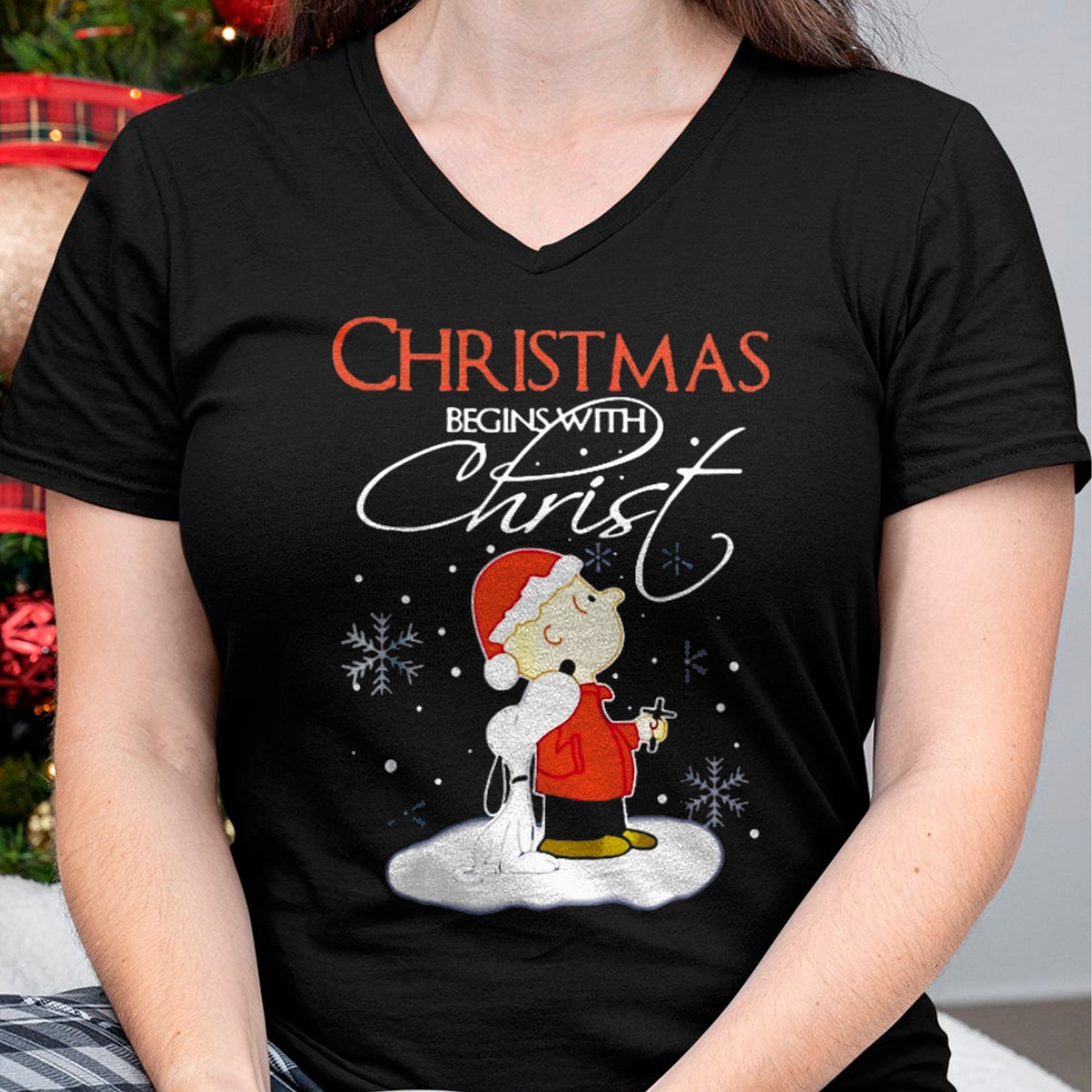 Christmas Begins With Christ Xmas Gift Holiday costume T-Shirt - Christmas Unisex T-Shirt/Hoodie/Sweatshirt - NGHL00