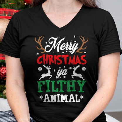 Merry Christmas Animal Filthy Ya Xmas Pajama T-Shirt - Christmas Unisex T-Shirt/Hoodie/Sweatshirt - NGHL00