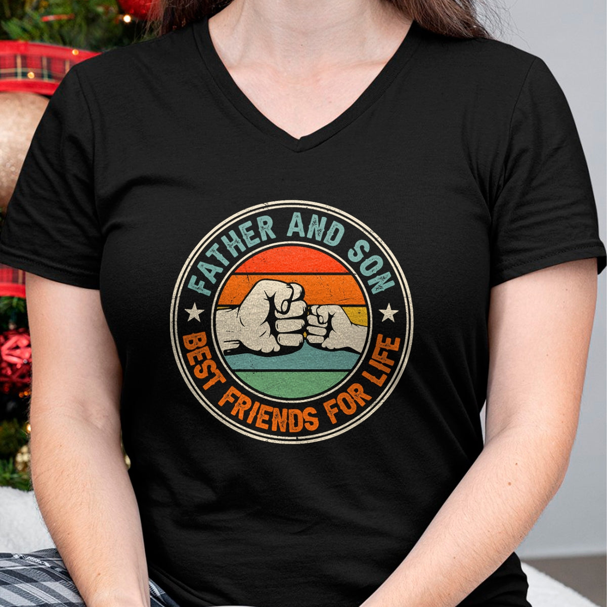 Father And Son Best Friends For Life Matching Father's Day T-Shirt - Gift From Dad Unisex T-Shirt/Hoodie - NGHL00 (SKUT-2310EMAILDS-21)
