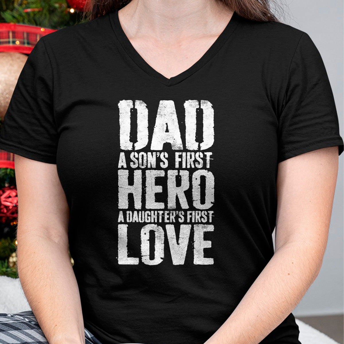Dad A Sons First Hero A Daughters First Love Shirt Men Daddy T-Shirt - Gift From Dad Unisex T-Shirt/Hoodie - NGHL00 (SKUT-2310EMAILDS-07)