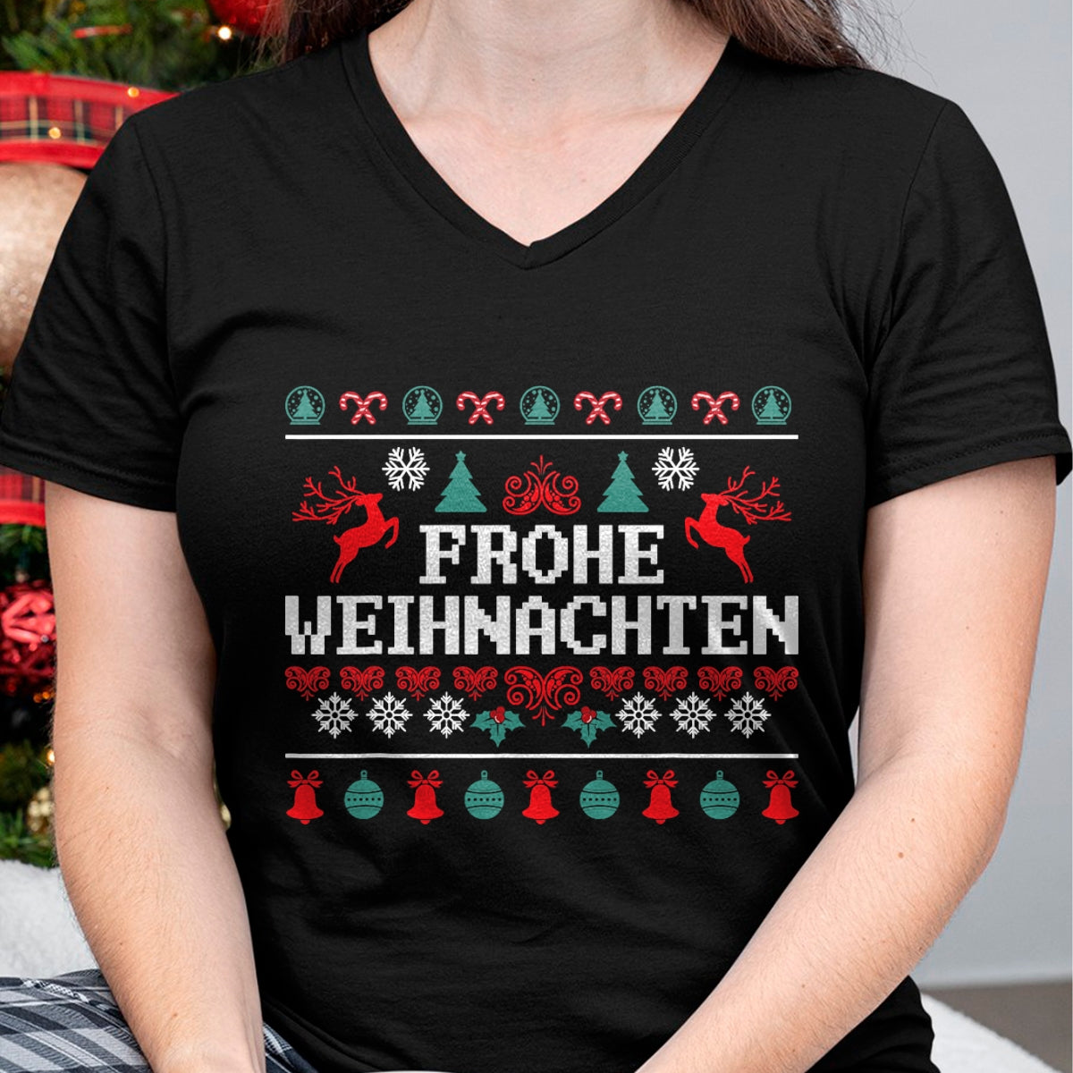 Frohe Weihnachten German Merry Christmas Holidays Germany T-Shirt - Christmas Unisex T-Shirt/Hoodie/Sweatshirt - NGHL00