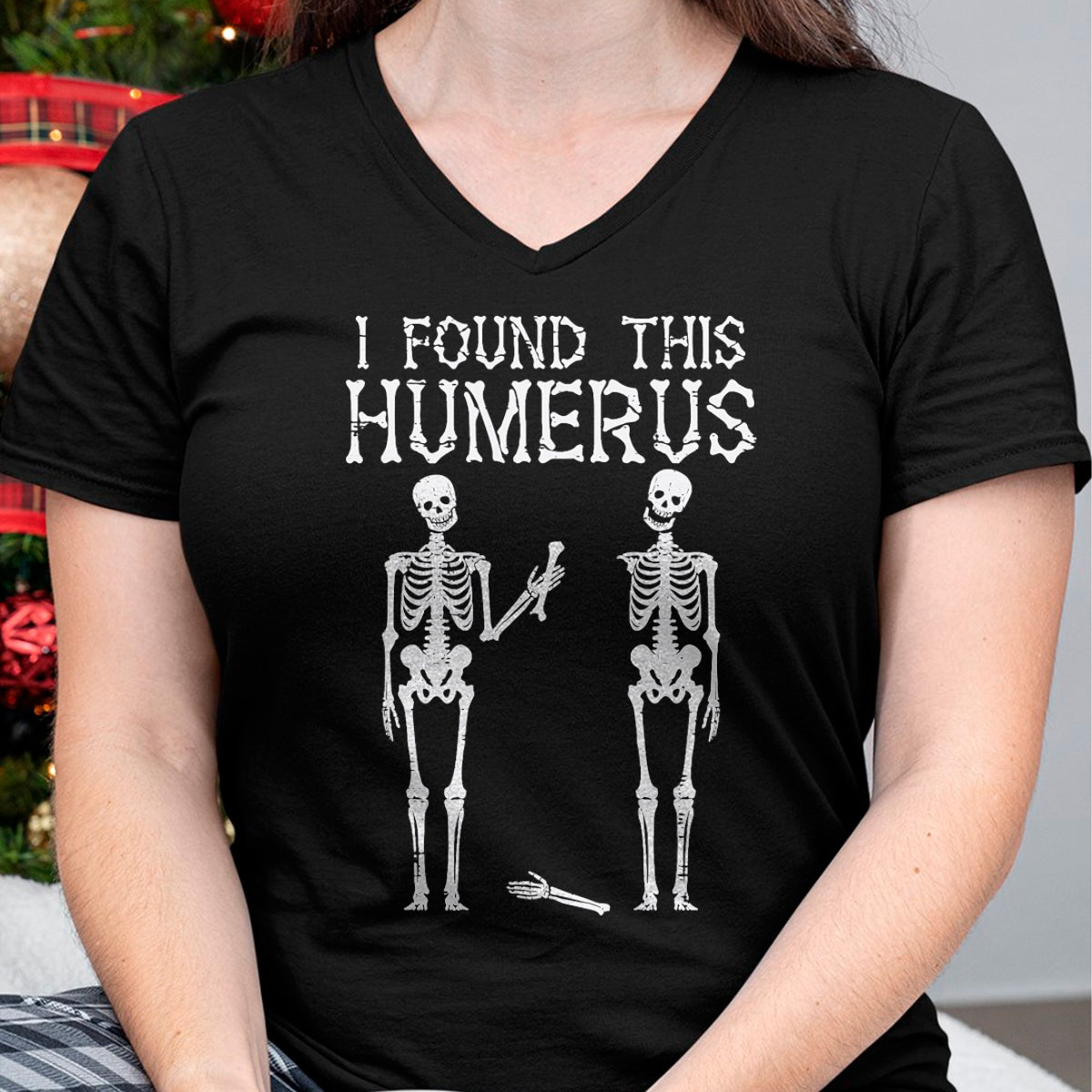Halloween Skeleton I Found Humerus Funny Costume Men Women T-Shirt - Halloween Unisex T-Shirt/Hoodie - NGHL00