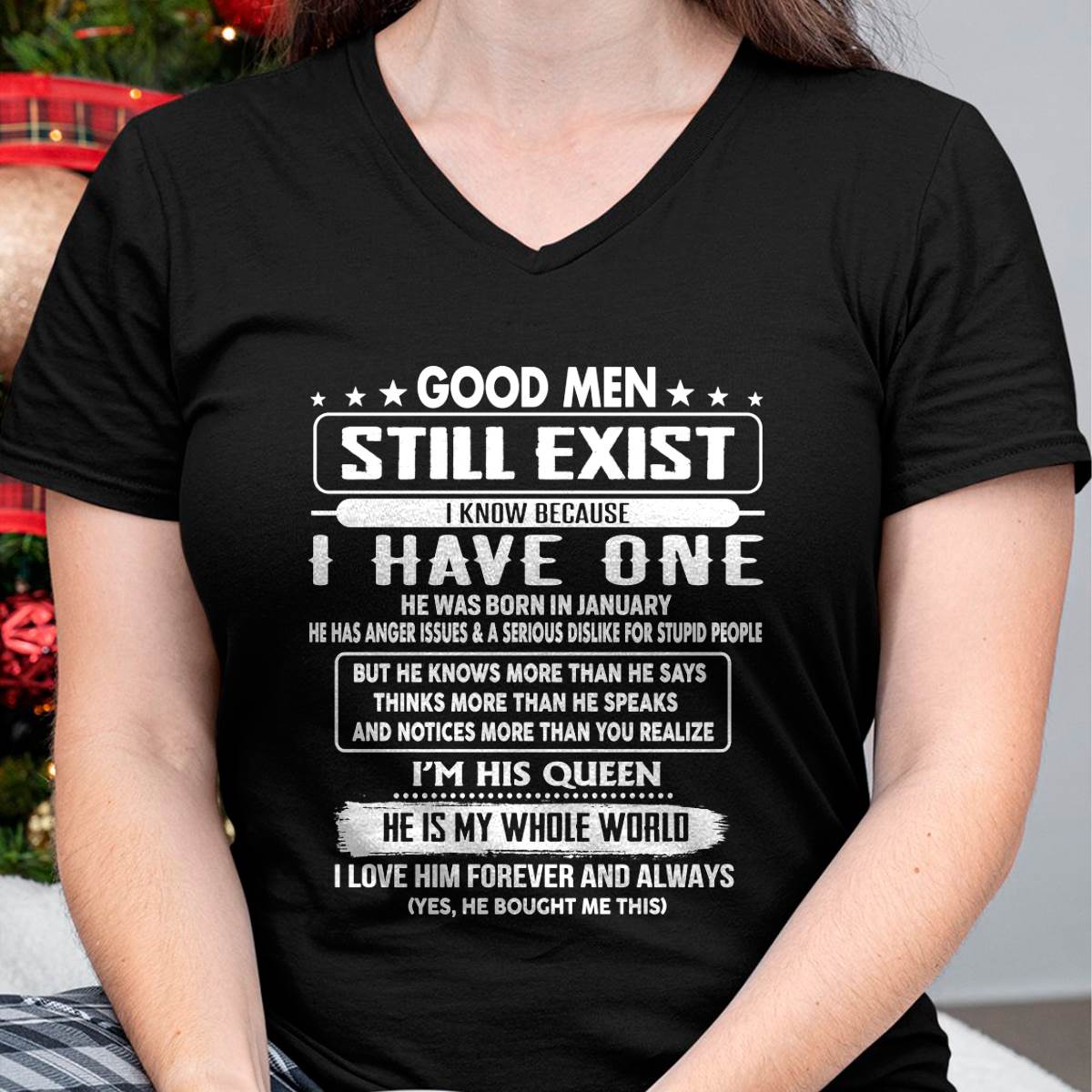 January - Good men Still Exist - gift for your girlfriend, wife from Husband - NGHL01 (SKU2602-42-01)