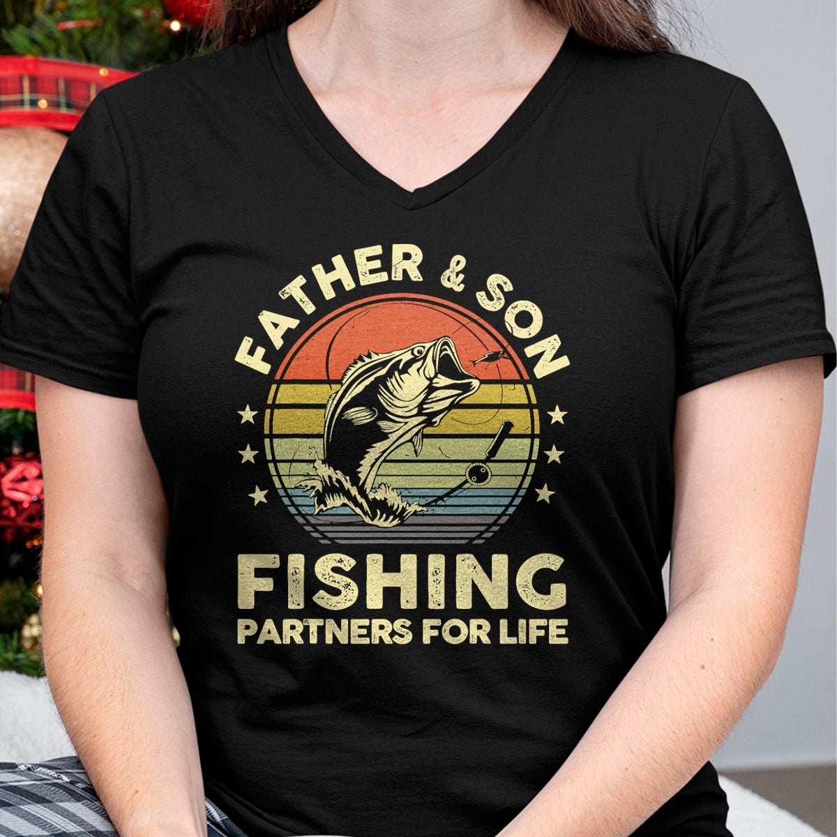 Father Son Matching Fishing Funny Bass Fish Dad Graphic T-Shirt - Gift From Dad Unisex T-Shirt/Hoodie - NGHL00 (SKUT-2310EMAILDS-27)