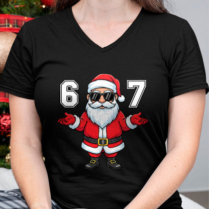 67 Meme Six Seven 6 7 Funny Santa Matching Xmas 67 Christmas T-Shirt - Christmas Unisex T-Shirt/Hoodie/Sweatshirt - NGHL00