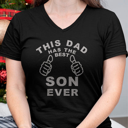 This Dad Has The Best Son Ever Funny Fathers Day From Son T-Shirt - Gift From Dad Unisex T-Shirt/Hoodie - NGHL00 (SKUT-2310EMAILDS-45)