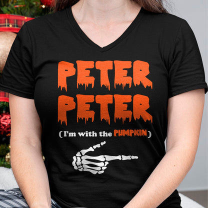 Peter Peter i'm with the pumpkin, Halloween costume T-Shirt - Halloween Unisex T-Shirt/Hoodie - NGHL00