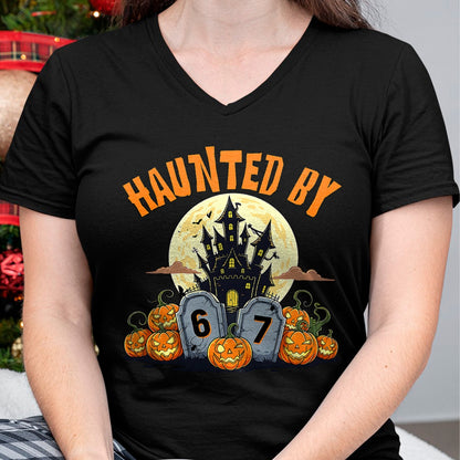 67 Funny Six Seven Gen Alpha Z Halloween 67 Haunted by 67 T-Shirt - Halloween Unisex Hoodie - NGHL00