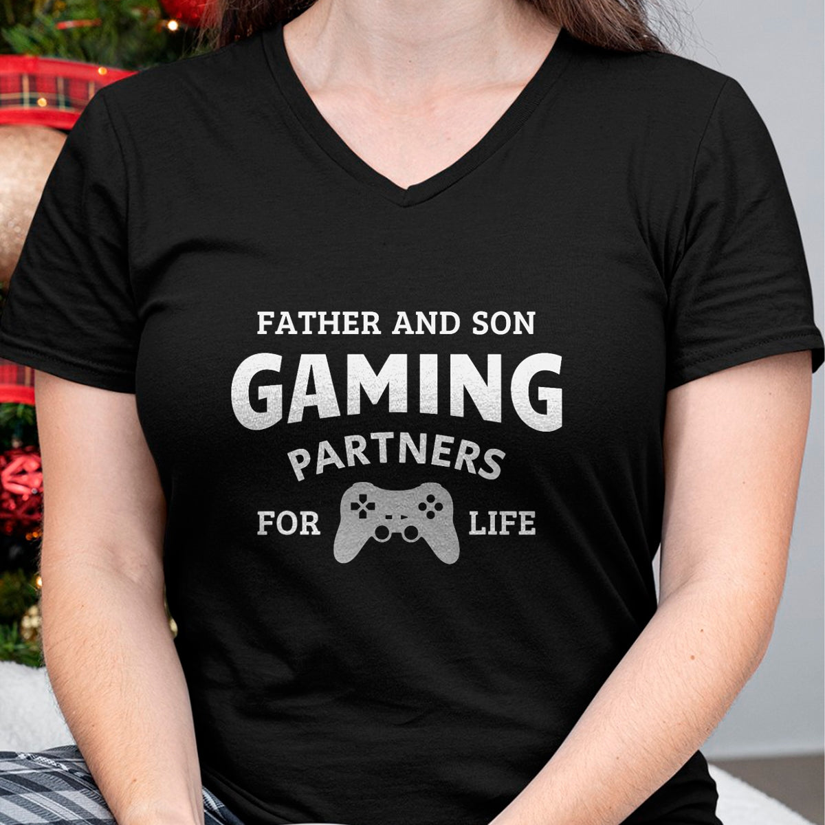 Father and son gaming partners for life family matching gift T-Shirt - Gift From Dad Unisex T-Shirt/Hoodie - NGHL00 (SKUT-2310EMAILDS-23)