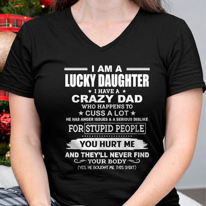 I Am A Lucky Daughter, I Have A Crazy Dad T-Shirt - Gift for Daughter from Dad - NGHL00 Hoodie (SKU-T1410DD-A06)