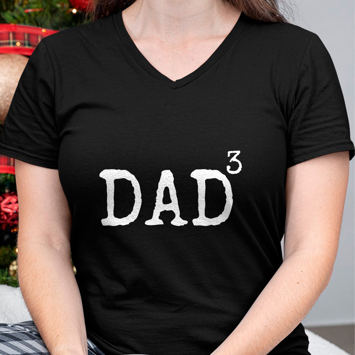 Father of 3 Gift from Kids Dad Cubed Dad to the Third Power T-Shirt - Gift From Dad Unisex T-Shirt/Hoodie - NGHL00 (SKUT-2310EMAILDS-24)