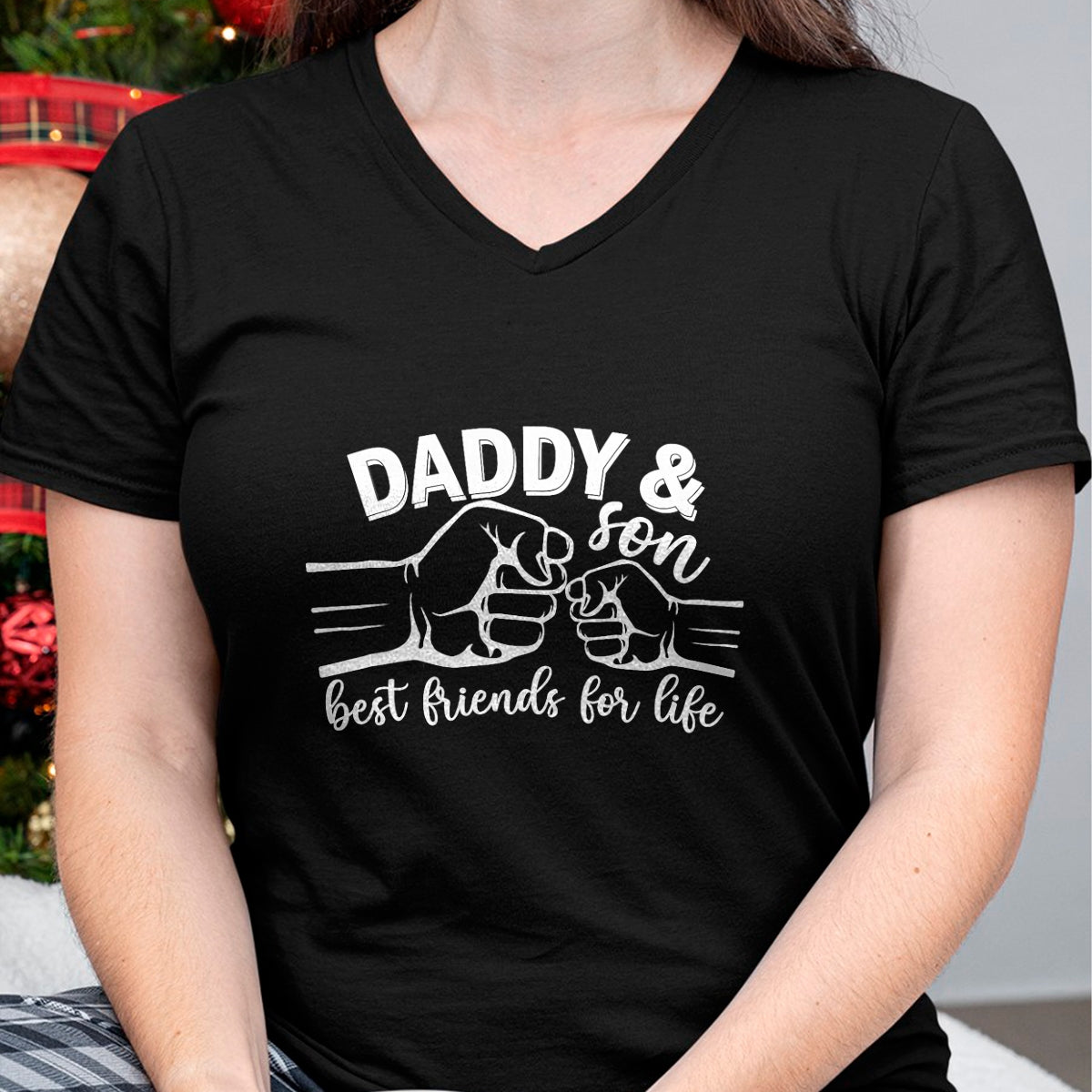 Daddy and Son Best Friends for Life Gifts Men Funny Fathers T-Shirt - Gift From Dad Unisex T-Shirt/Hoodie - NGHL00 (SKUT-2310EMAILDS-15)