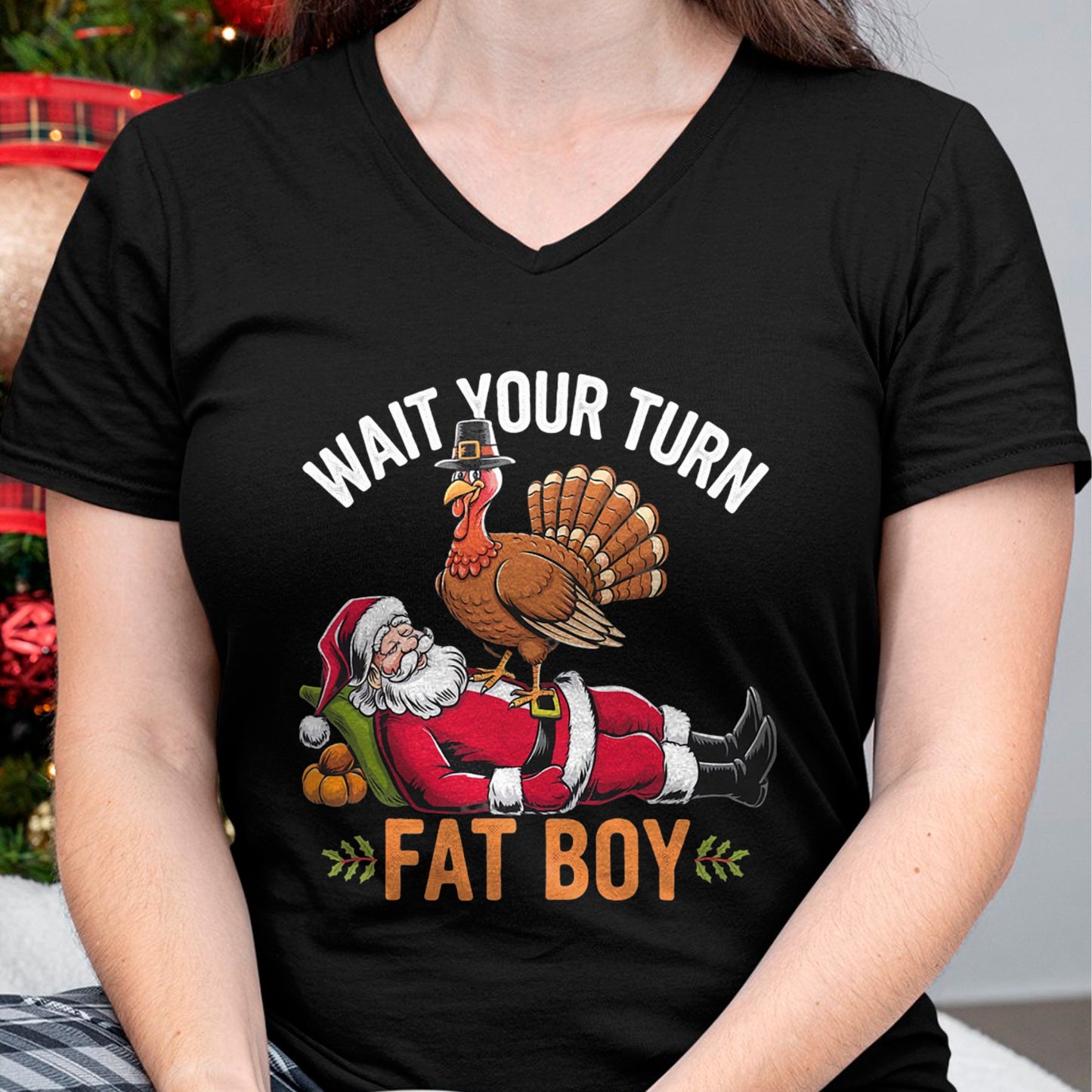 Funny Thanksgiving Christmas Turkey vs Santa for Men Women T-Shirt - Christmas Unisex T-Shirt/Hoodie/Sweatshirt - NGHL00