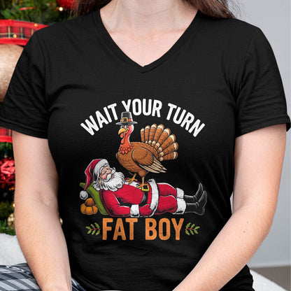 Funny Thanksgiving Christmas Turkey vs Santa for Men Women T-Shirt - Christmas Unisex T-Shirt/Hoodie/Sweatshirt - NGHL00