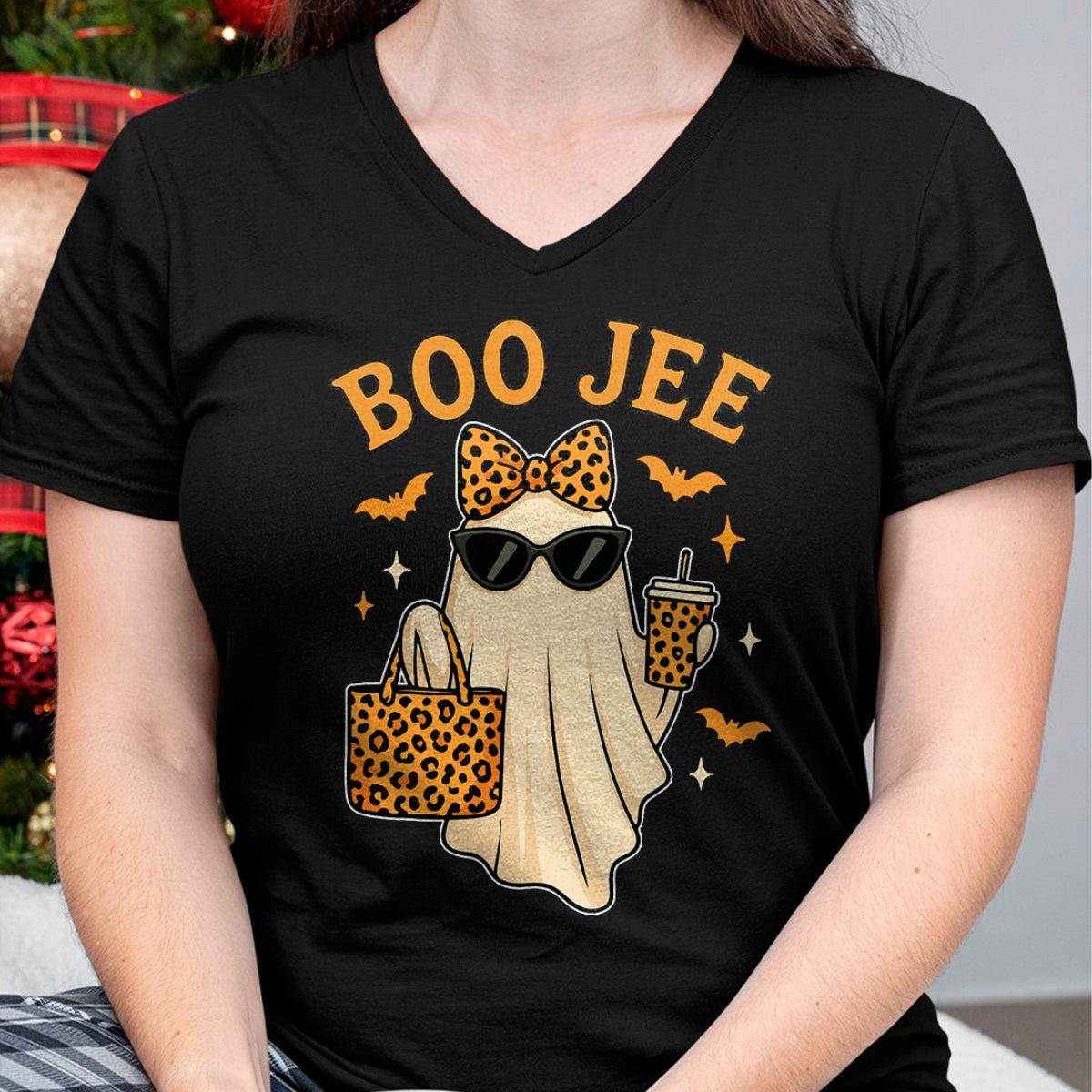 Boojee Ghost Halloween Shirt Women Girls Boo JEE Ghost Kids T-Shirt - Halloween Unisex T-Shirt/Hoodie - NGHL00