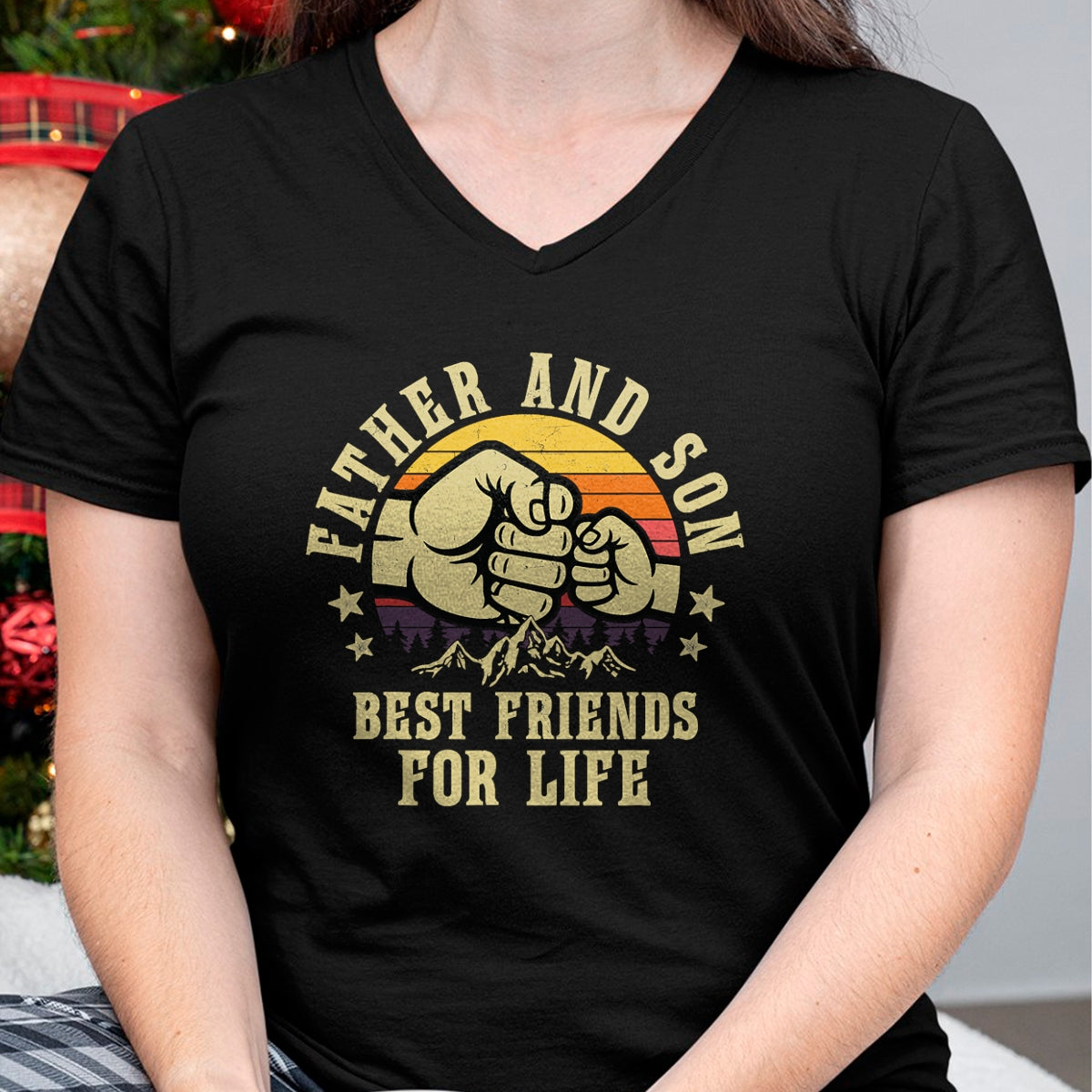 Father and Son Best Friends for Life Gifts Birthday Dad T-Shirt - Gift From Dad Unisex T-Shirt/Hoodie - NGHL00 (SKUT-2310EMAILDS-20)