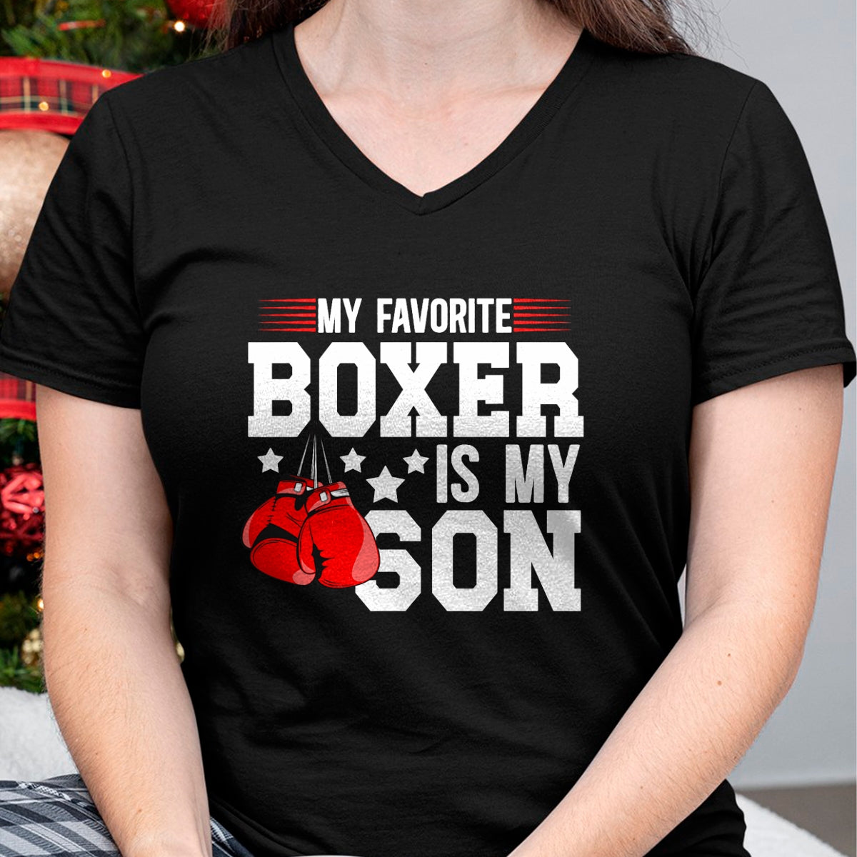 My Favorite Boxer Is My Son Boxing Dad Boxing Father T-Shirt - Gift From Dad Unisex T-Shirt/Hoodie - NGHL00 (SKUT-2310EMAILDS-39)
