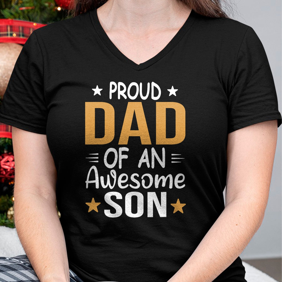 Men Proud Dad Of A Boy An Awesome Son Father's Day T-Shirt - Gift From Dad Unisex T-Shirt/Hoodie - NGHL00 (SKUT-2310EMAILDS-38)