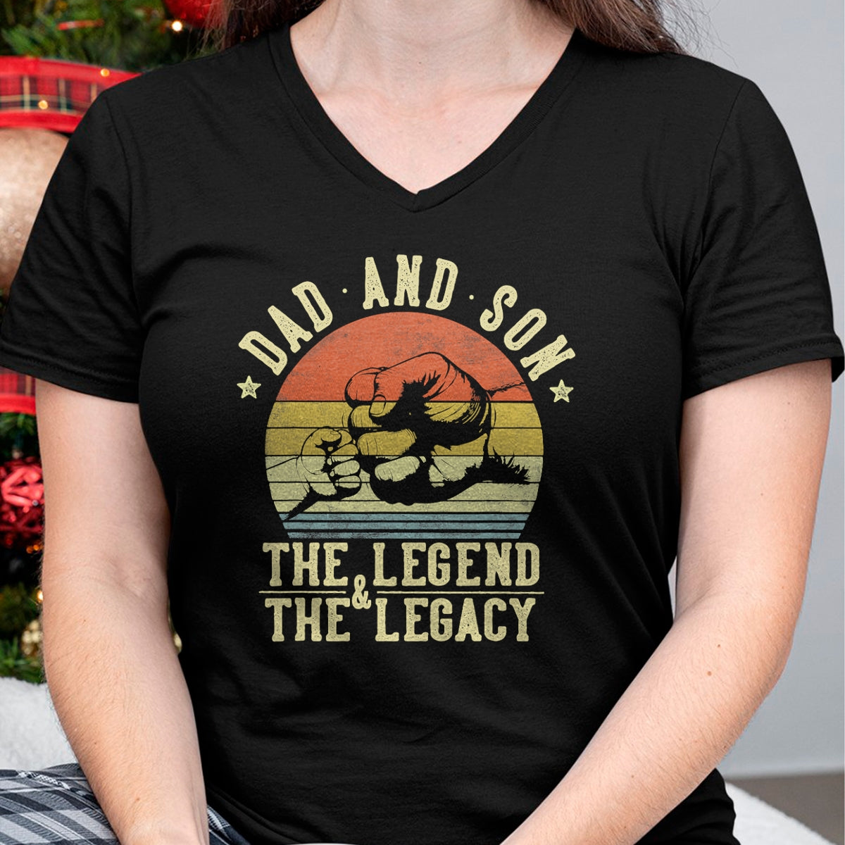 Dad and Son The Legend And The Legacy Gifts Dad T-Shirt - Gift From Dad Unisex T-Shirt/Hoodie - NGHL00 (SKUT-2310EMAILDS-09)