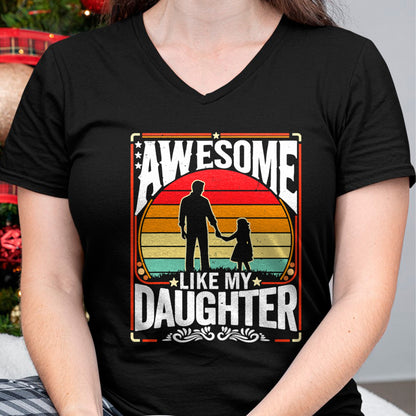 Awesome Like My Daughter Funny Father’s Day Gifts Dad Retro T-Shirt - Gift for Daughter from Dad - NGHL00 Hoodie (SKU-T1410DD-A01)