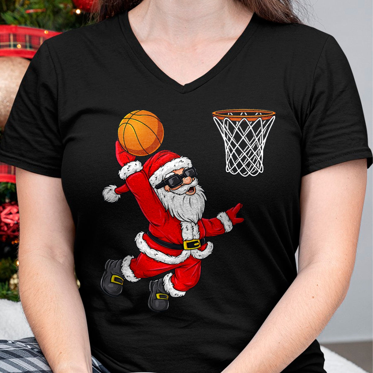 Christmas Santa Claus Dunking A Basketball Boys Kids Xmas T-Shirt - Christmas Unisex T-Shirt/Hoodie/Sweatshirt - NGHL00