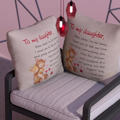To My Daughter From Mom & Dad Pillow