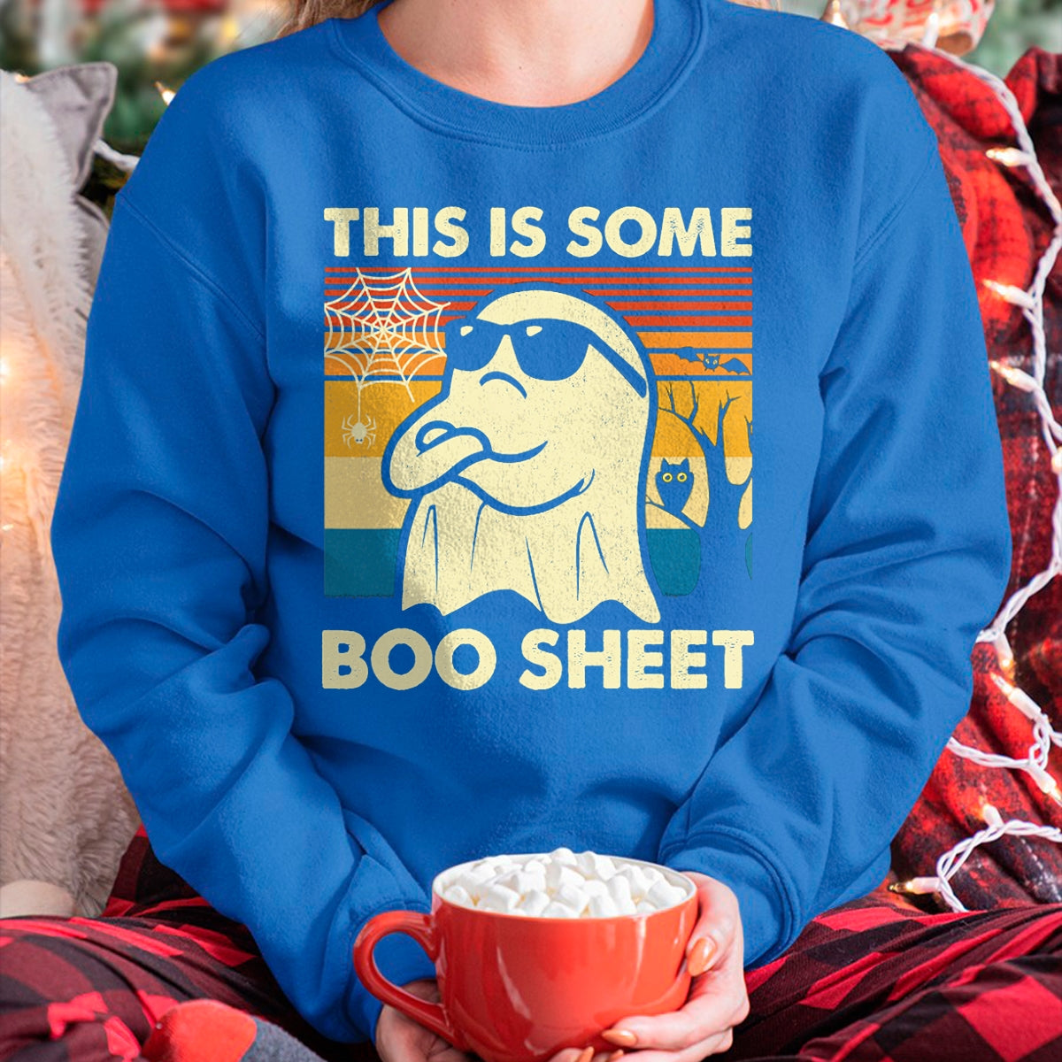 This is Some Boo Sheet Ghost Retro Funny Halloween Men Women T-Shirt - Halloween Unisex T-Shirt/Hoodie - NGHL00