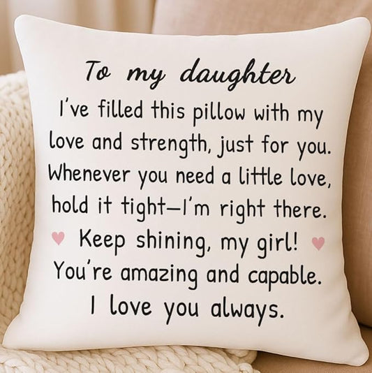 To My Daughter From Mom & Dad Pillow