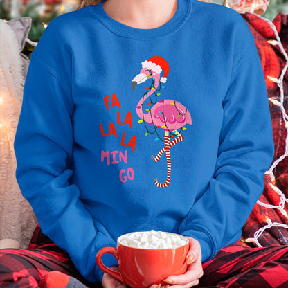Fa La La Mingo Flamingo Christmas Tropical Xmas Tree Lights T-Shirt - Christmas Unisex T-Shirt/Hoodie/Sweatshirt - NGHL00