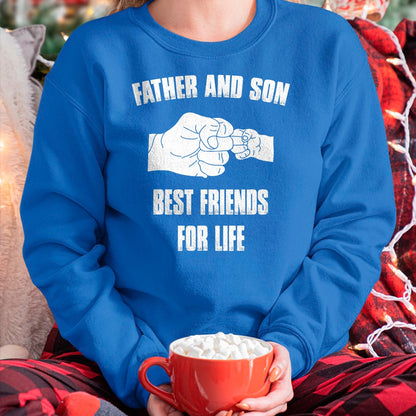 Father Son Best Friends for Life Fist Bump T-Shirt - Gift From Dad Unisex T-Shirt/Hoodie - NGHL00 (SKUT-2310EMAILDS-26)