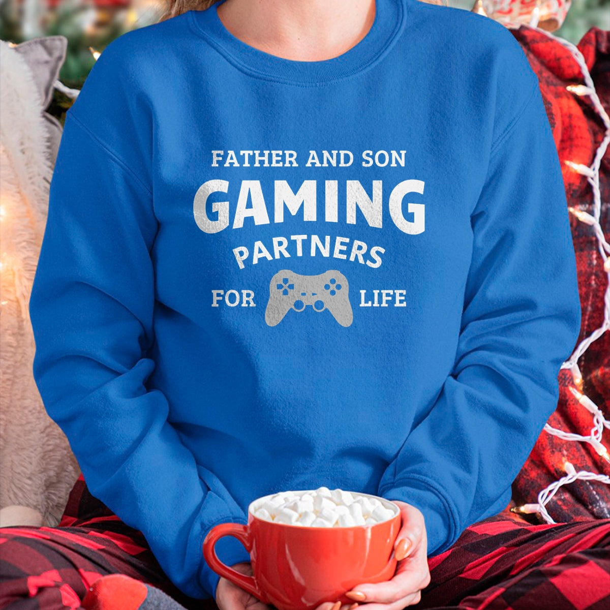 Father and son gaming partners for life family matching gift T-Shirt - Gift From Dad Unisex T-Shirt/Hoodie - NGHL00 (SKUT-2310EMAILDS-23)