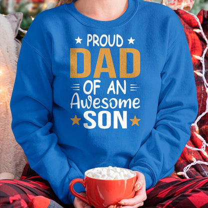Men Proud Dad Of A Boy An Awesome Son Father's Day T-Shirt - Gift From Dad Unisex T-Shirt/Hoodie - NGHL00 (SKUT-2310EMAILDS-38)