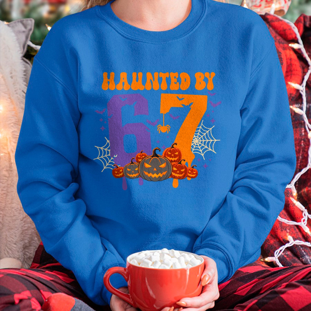 Haunted by 67 – Funny Six Seven Meme 6 7 Halloween Costume T-Shirt  - Halloween Unisex T-Shirt/Hoodie - NGHL00
