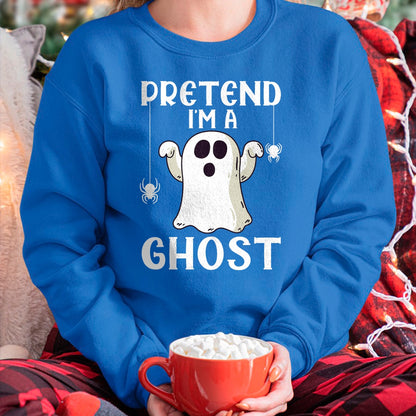 Funny Pretend I'm A Ghost Lazy Halloween Costume T-Shirt - Halloween Unisex T-Shirt/Hoodie - NGHL00