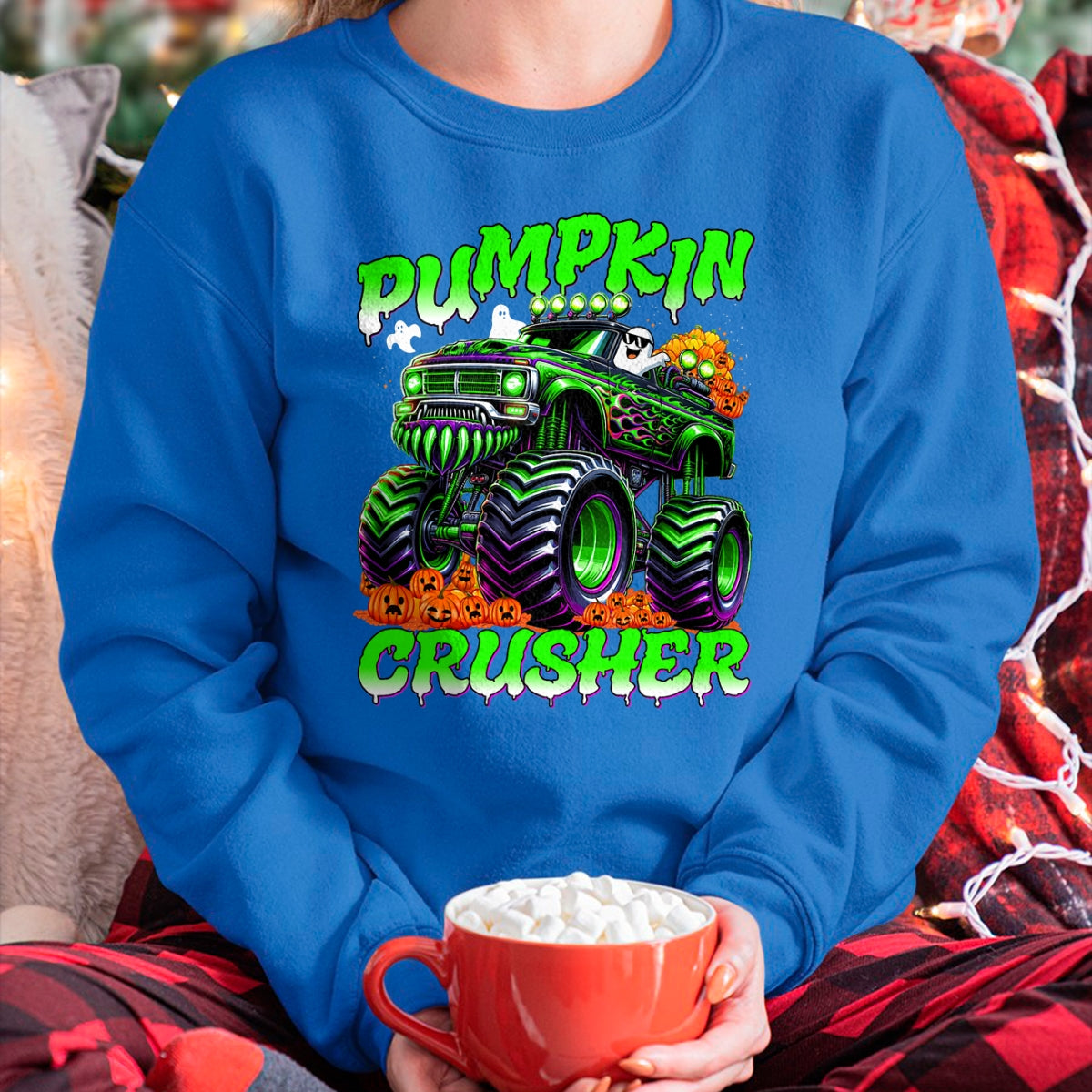 Pumpkin Crusher Monster Truck Ghosts Halloween for Boys T-Shirt - Halloween Unisex T-Shirt/Hoodie - NGHL00