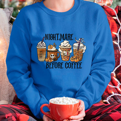 Nightmare Before Coffee Pumpkin Spice Halloween Costume T-Shirt - Christmas Unisex T-Shirt/Hoodie/Sweatshirt - NGHL00