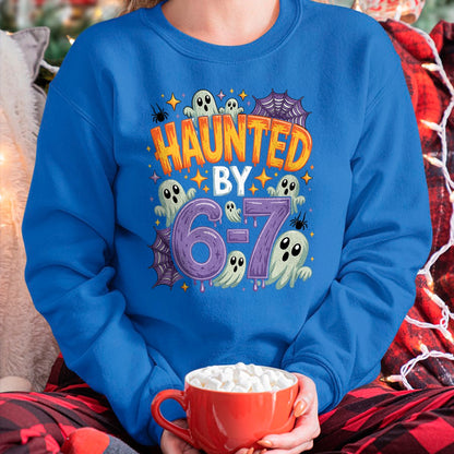 Haunted by 67 – Funny Ghost and Pumpkin Halloween Costume T-Shirt  - Halloween Unisex T-Shirt/Hoodie - NGHL00