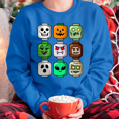 Halloween Building Brick Head Pumpkin Ghost Zombie Boys T-Shirt - Halloween Unisex T-Shirt/Hoodie - NGHL00