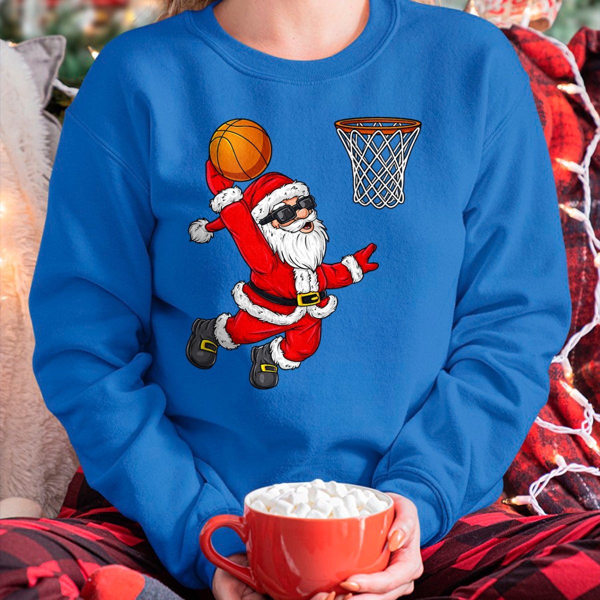 Christmas Santa Claus Dunking A Basketball Boys Kids Xmas T-Shirt - Christmas Unisex T-Shirt/Hoodie/Sweatshirt - NGHL00