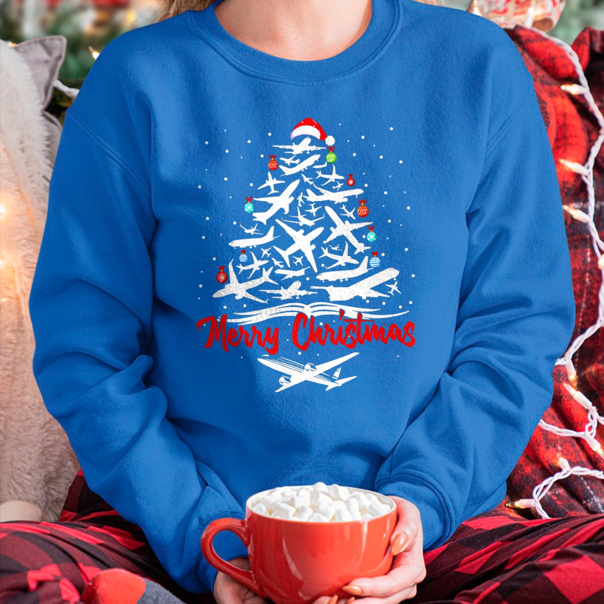 Airplane Christmas Tree tshirts T-Shirt - Christmas Unisex T-Shirt/Hoodie/Sweatshirt - NGHL00