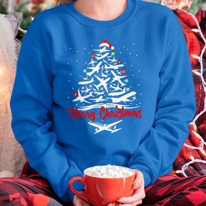 Airplane Christmas Tree tshirts T-Shirt - Christmas Unisex T-Shirt/Hoodie/Sweatshirt - NGHL00