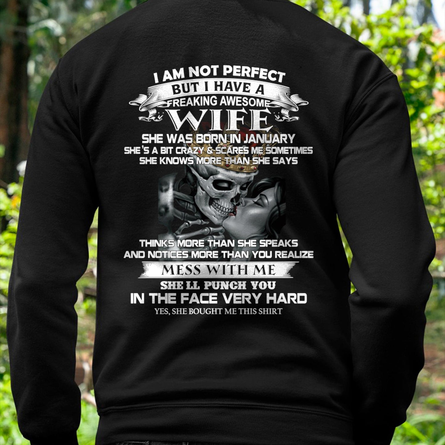 January - I Am Not Perfect But I Have A Freaking Awesome Wife - Gift For Husband From Wife - NGHL01 (SKU06-34-01)