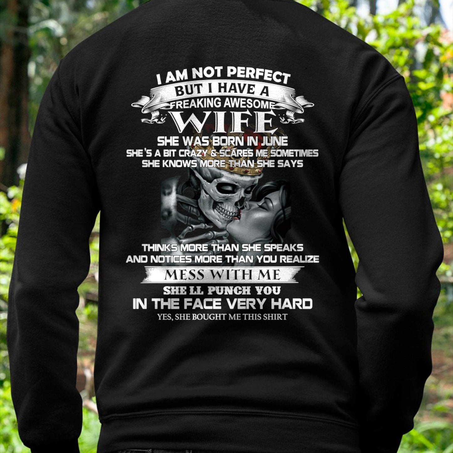 June - I Am Not Perfect But I Have A Freaking Awesome Wife - Gift For Husband From Wife - NGHL06 (SKU06-34-06)