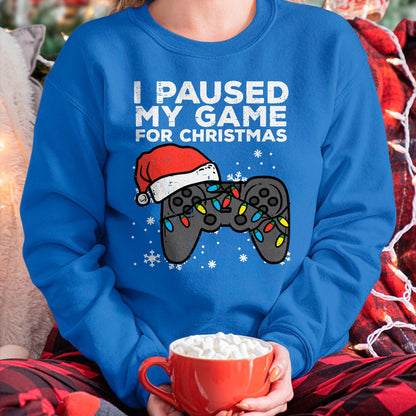 Paused My Game Christmas Gamer Xmas Men Boys Kids Youth Teen T-Shirt - Christmas Unisex T-Shirt/Hoodie/Sweatshirt - NGHL00