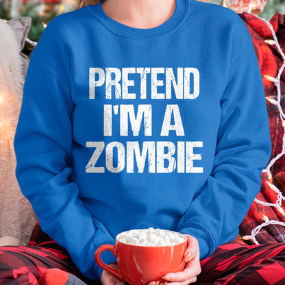 Funny Pretend I'm A Zombie Halloween Costume T-Shirt - Halloween Unisex T-Shirt/Hoodie - NGHL00