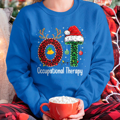 Occupational Therapy Christmas santa hat OT Therapist T-Shirt - Christmas Unisex T-Shirt/Hoodie/Sweatshirt - NGHL00
